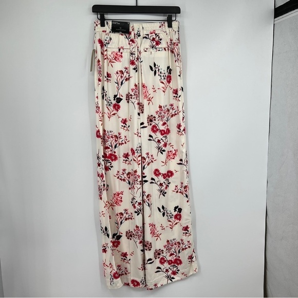 NEW WORTHINGTON Sasha Floral High Waist Wide Leg Pants Multicolor Stretch - Picture 7 of 14